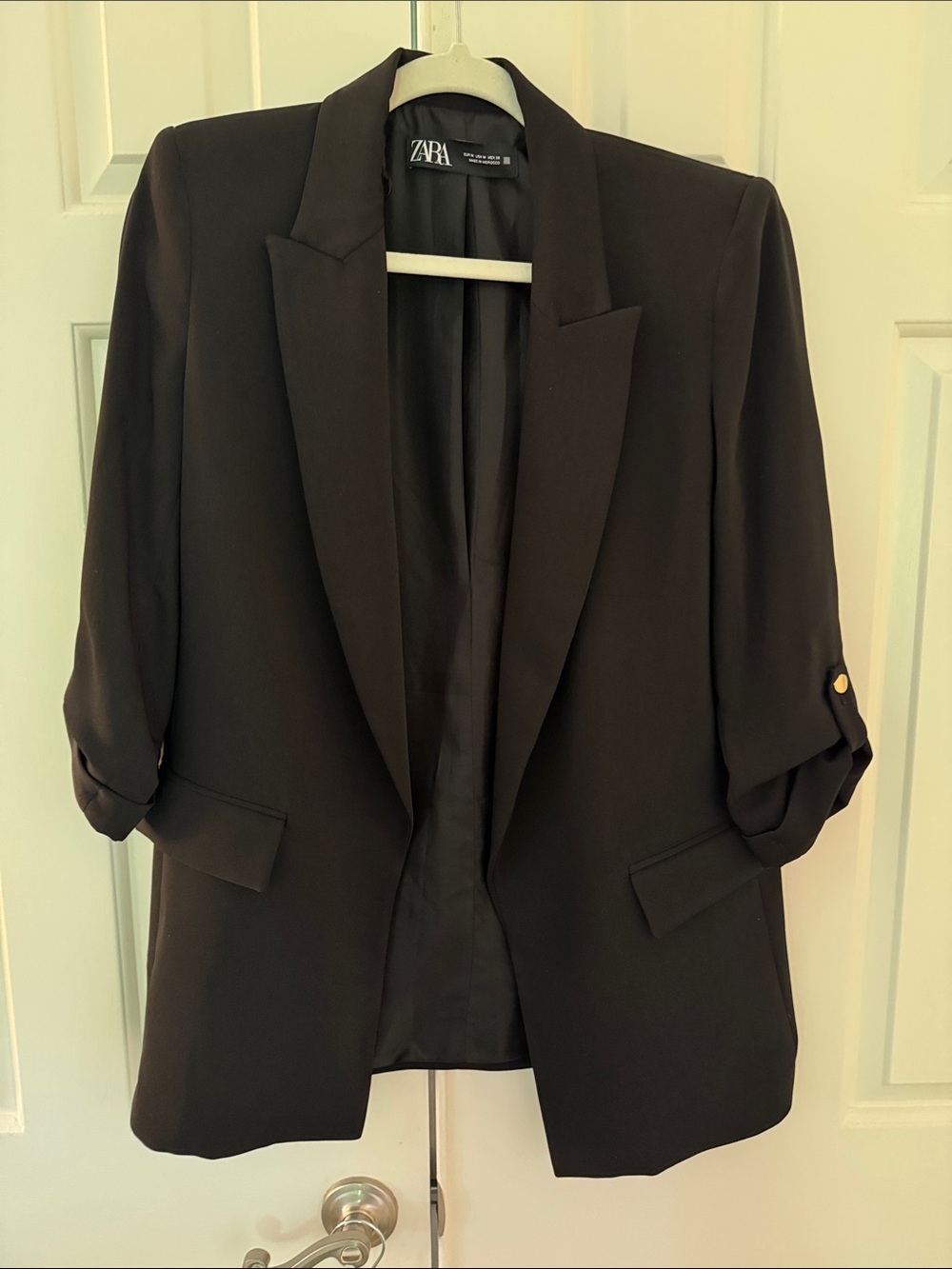 Zara Black Women's Relaxed Shawl Collar Blazer